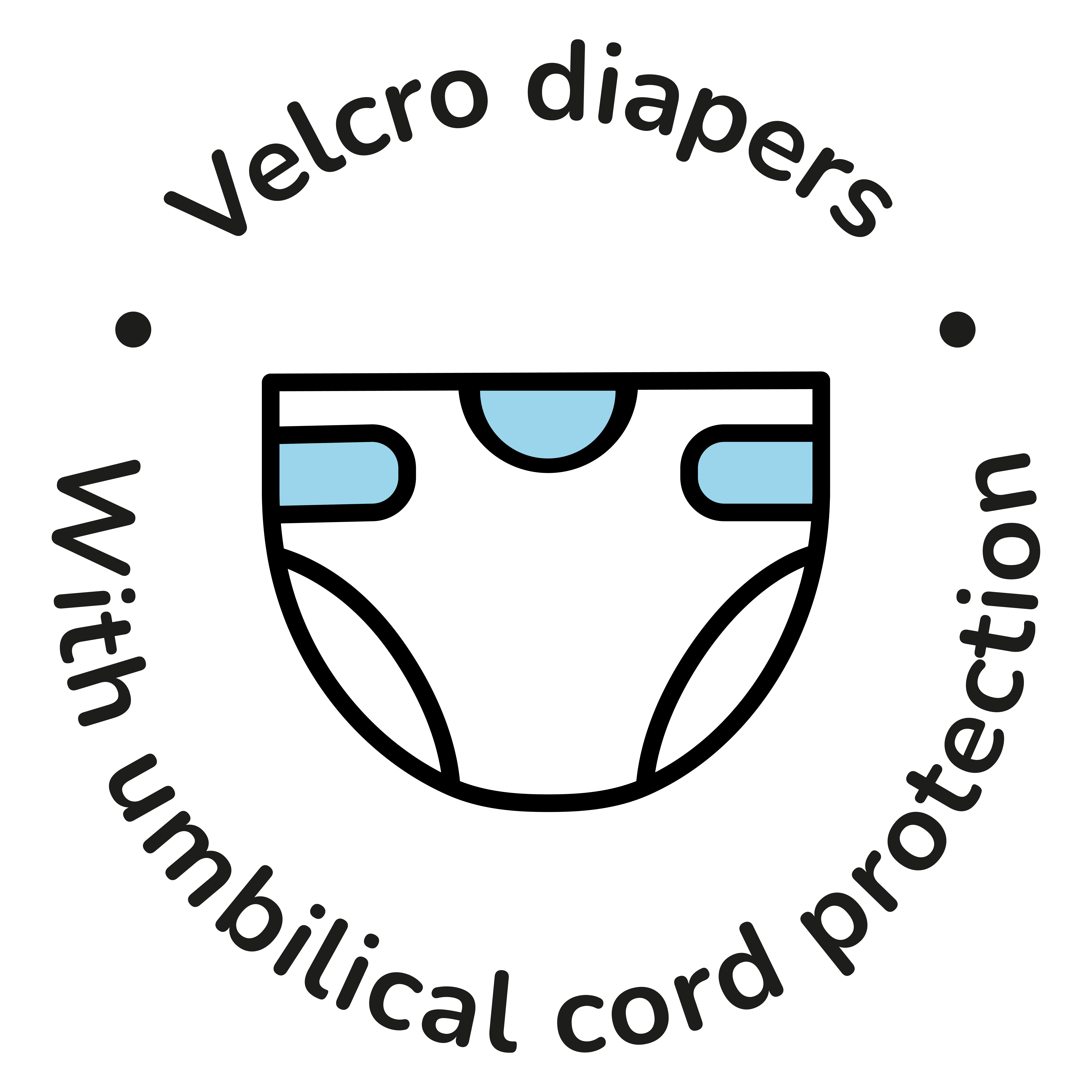 As delicate as the umbilical cord groove...
A safe and comfortable touch for your baby's first days